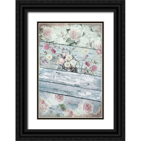 Villa Rosa Black Ornate Wood Framed Art Print with Double Matting by Sommers, Mindy