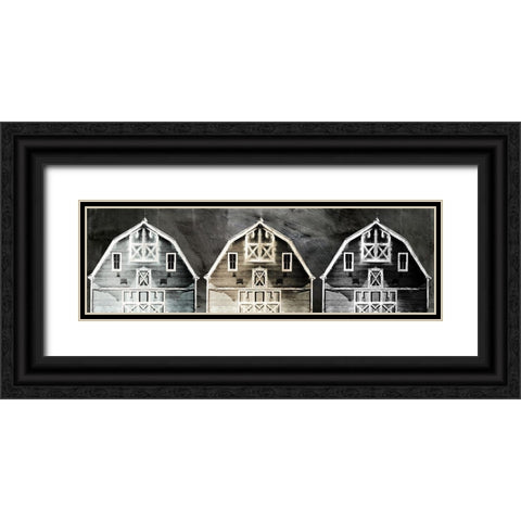 Old Barn Road Black Ornate Wood Framed Art Print with Double Matting by Sommers, Mindy