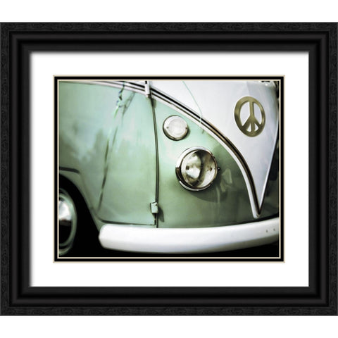 Peace Black Ornate Wood Framed Art Print with Double Matting by Sommers, Mindy