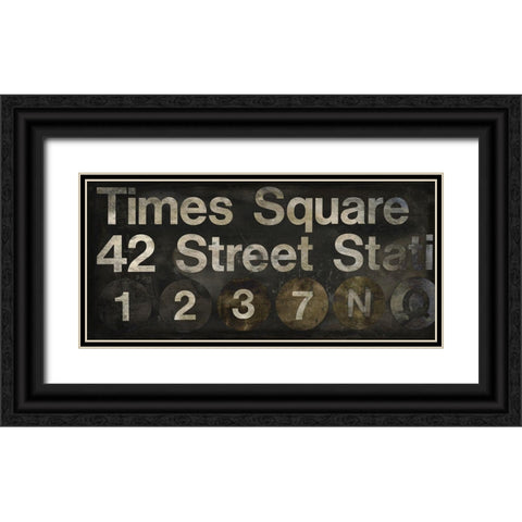 Time Square Black Ornate Wood Framed Art Print with Double Matting by Sommers, Mindy