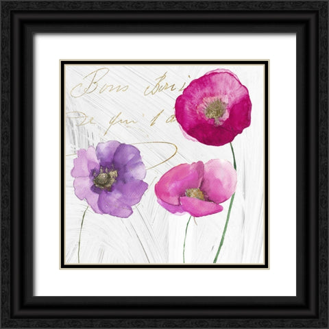 Le Jardin I Black Ornate Wood Framed Art Print with Double Matting by Sommers, Mindy