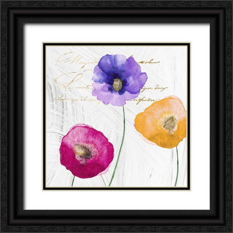 Le Jardin II Black Ornate Wood Framed Art Print with Double Matting by Sommers, Mindy