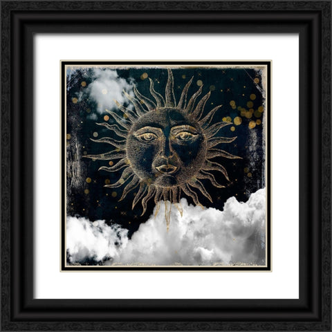 Mr. Sun Black Ornate Wood Framed Art Print with Double Matting by Sommers, Mindy