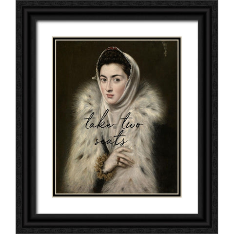 Take Two Seats Black Ornate Wood Framed Art Print with Double Matting by Sommers, Mindy