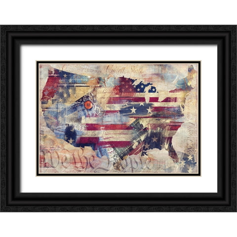 We the People Black Ornate Wood Framed Art Print with Double Matting by Sommers, Mindy