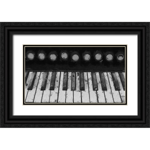 Piano II Black Ornate Wood Framed Art Print with Double Matting by Sommers, Mindy