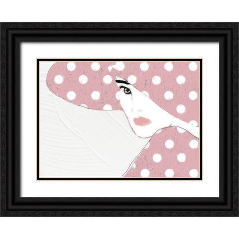 Lady with Hat Black Ornate Wood Framed Art Print with Double Matting by Sommers, Mindy