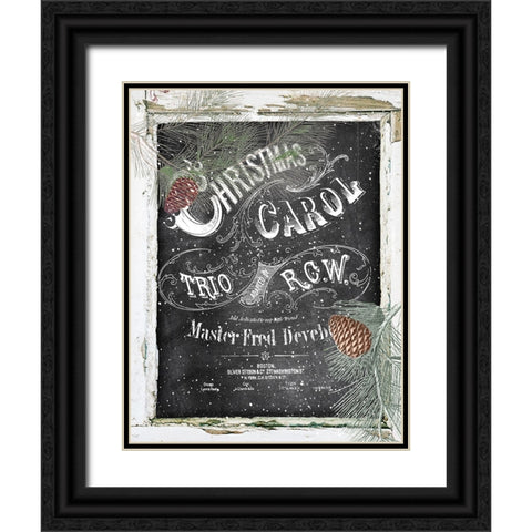 Christmas Carol Black Ornate Wood Framed Art Print with Double Matting by Sommers, Mindy