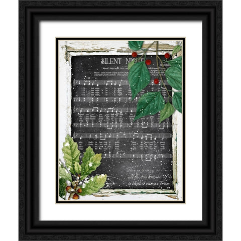 Silent Night Black Ornate Wood Framed Art Print with Double Matting by Sommers, Mindy