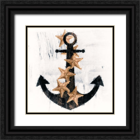 Misty Lighthouse Black Ornate Wood Framed Art Print with Double Matting by Sommers, Mindy