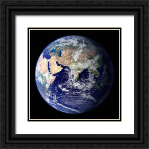 Earth View from Space (Asia) Black Ornate Wood Framed Art Print with Double Matting by Nasa