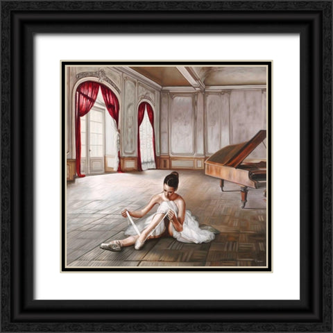 Preparing for dance Black Ornate Wood Framed Art Print with Double Matting by Benson, Pierre