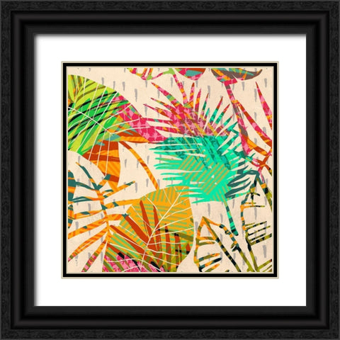 Palm Festoon I Black Ornate Wood Framed Art Print with Double Matting by Grant, Eve C.