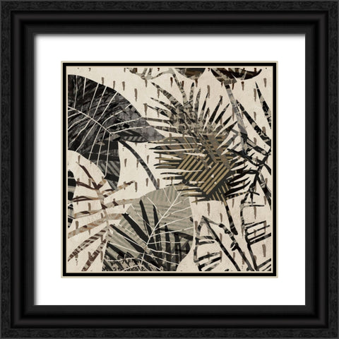 Grey Palms I Black Ornate Wood Framed Art Print with Double Matting by Grant, Eve C.