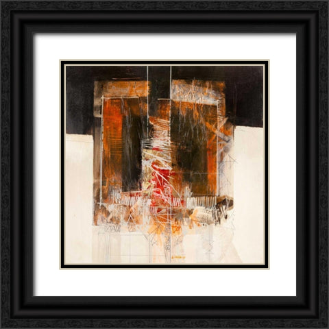 Verso sera Black Ornate Wood Framed Art Print with Double Matting by Censini