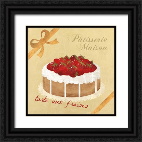 Tarte aux fraises Black Ornate Wood Framed Art Print with Double Matting by Teller, Skip
