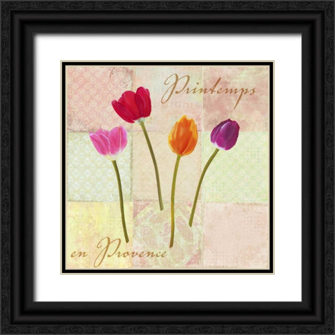 Printemps en Provence Black Ornate Wood Framed Art Print with Double Matting by Dellal, Remy