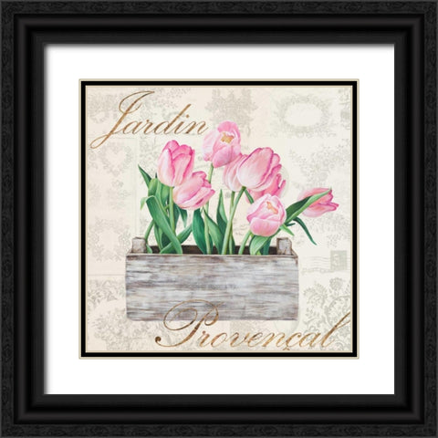 Jardin Provencal Black Ornate Wood Framed Art Print with Double Matting by Dellal, Remy