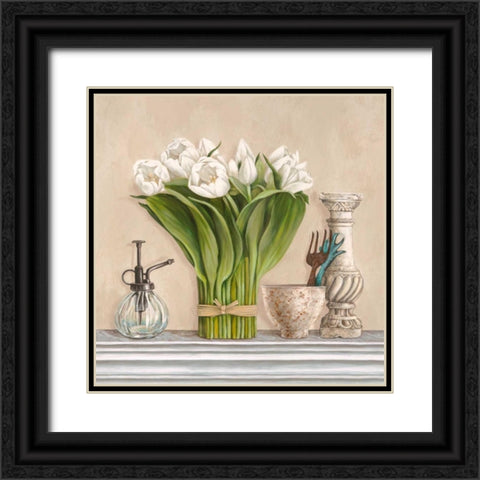 Memoires du jardin II Black Ornate Wood Framed Art Print with Double Matting by Dellal, Remy