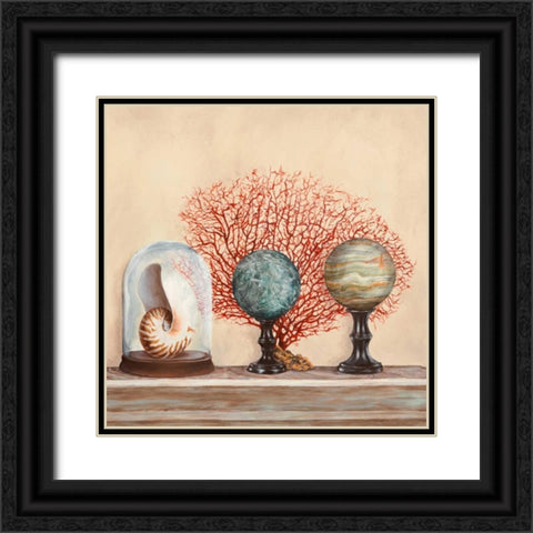 Memoires de voyage II Black Ornate Wood Framed Art Print with Double Matting by Dellal, Remy