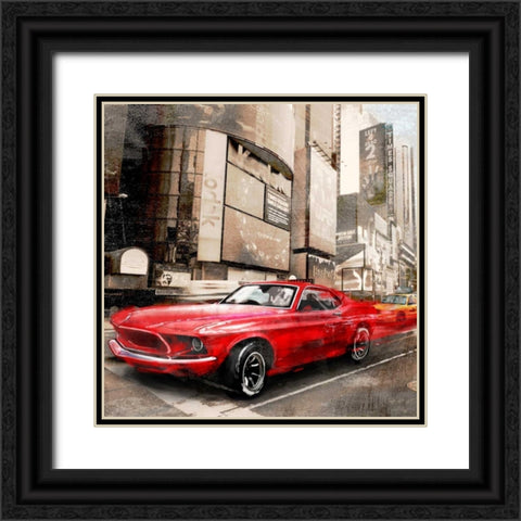 Red Rocket Black Ornate Wood Framed Art Print with Double Matting by Baldo, Ivan