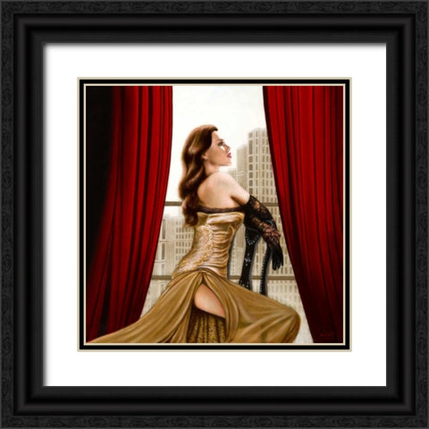 High Heels Black Ornate Wood Framed Art Print with Double Matting by Silver, John