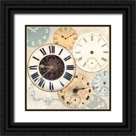 Timepieces I Black Ornate Wood Framed Art Print with Double Matting by Joannoo