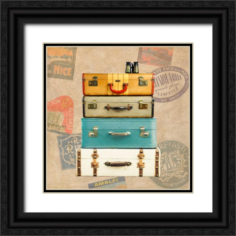 Bagage Ã  man I Black Ornate Wood Framed Art Print with Double Matting by Joannoo