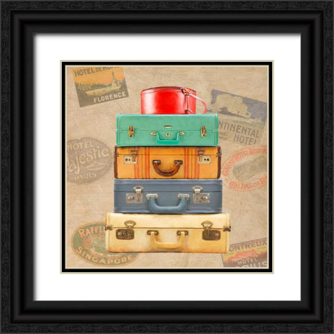 Bagage Ã  man II Black Ornate Wood Framed Art Print with Double Matting by Joannoo