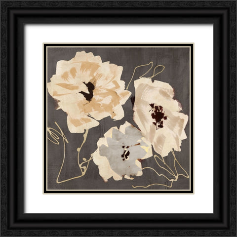 Earth Flowers I (detail) Black Ornate Wood Framed Art Print with Double Matting by Parr, Kelly