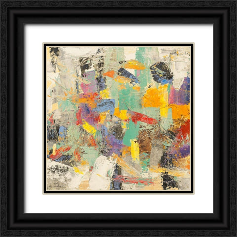 Rivoluzione colorata I (detail) Black Ornate Wood Framed Art Print with Double Matting by Lucas