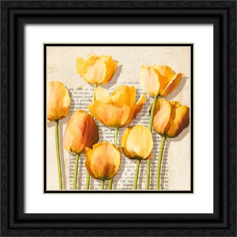 Histoires de Tulipes (detail) Black Ornate Wood Framed Art Print with Double Matting by Villa, Luca