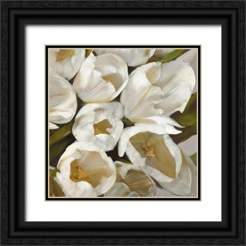 Bianco II Black Ornate Wood Framed Art Print with Double Matting by Sanna, Leonardo