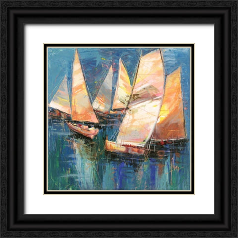 Veleggiando Black Ornate Wood Framed Art Print with Double Matting by Florio, Luigi
