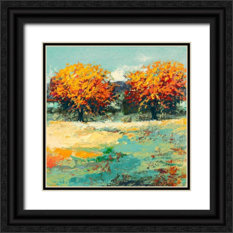 Campagna in estate II Black Ornate Wood Framed Art Print with Double Matting by Florio, Luigi
