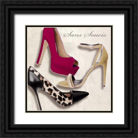 Sans Soucis Black Ornate Wood Framed Art Print with Double Matting by Clair, Michelle