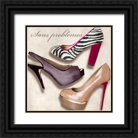 Sans problemes Black Ornate Wood Framed Art Print with Double Matting by Clair, Michelle