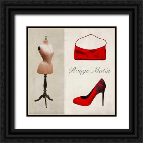 Rouge Matin Black Ornate Wood Framed Art Print with Double Matting by Clair, Michelle