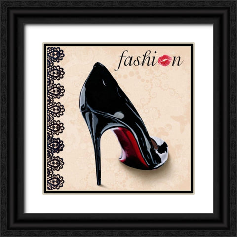Fashion Black Ornate Wood Framed Art Print with Double Matting by Clair, Michelle