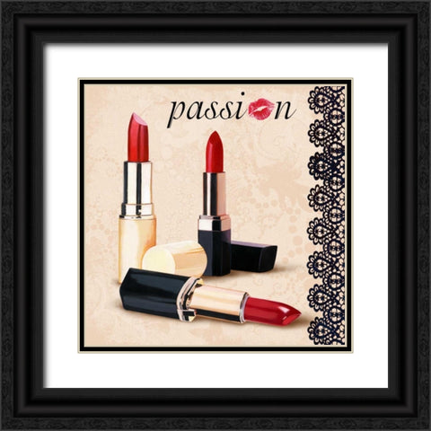 Passion Black Ornate Wood Framed Art Print with Double Matting by Clair, Michelle