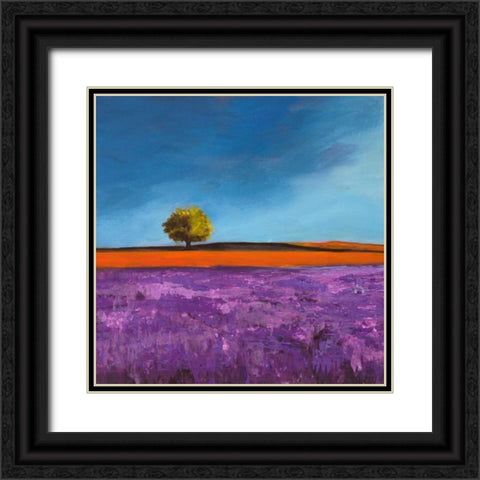 Field of Lavender Black Ornate Wood Framed Art Print with Double Matting by Bloom, Philip