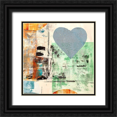 Pop Love #2 (Heart) Black Ornate Wood Framed Art Print with Double Matting by Winkel, Peter