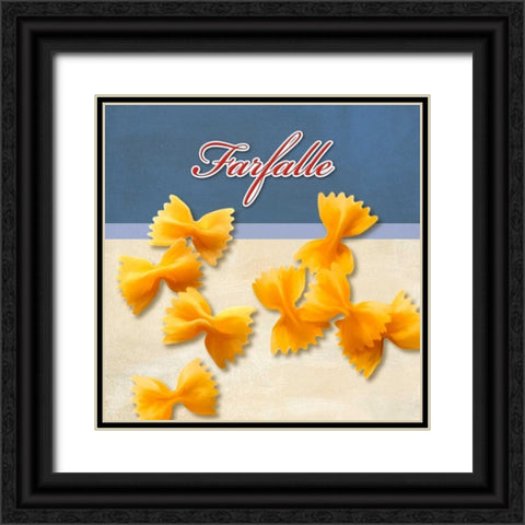 Farfalle Black Ornate Wood Framed Art Print with Double Matting by Barbieri, Remo