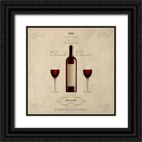 Chianti Classico Black Ornate Wood Framed Art Print with Double Matting by Ferrari, Sandro