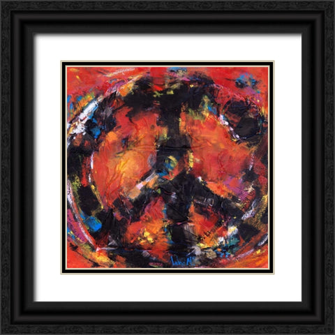 My Love Black Ornate Wood Framed Art Print with Double Matting by Marzari, Tebo