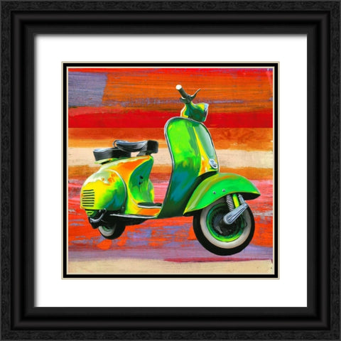 Pop Scooter I Black Ornate Wood Framed Art Print with Double Matting by Rizzardi, Teo