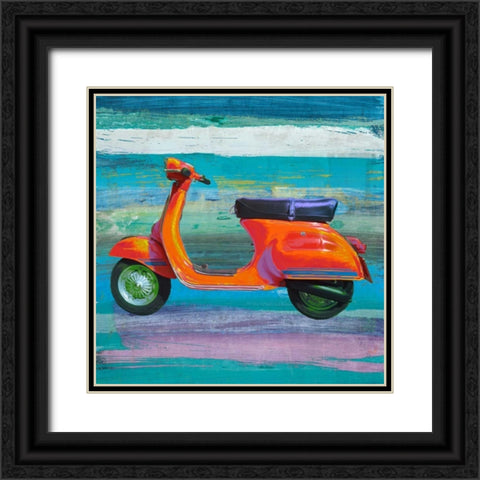 Pop Scooter II Black Ornate Wood Framed Art Print with Double Matting by Rizzardi, Teo