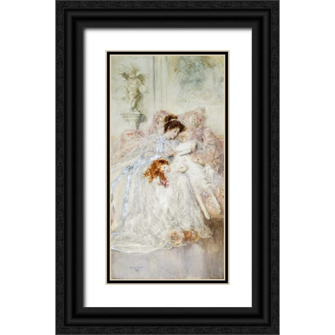 Precious Moments Black Ornate Wood Framed Art Print with Double Matting by Gow, Mary Louise