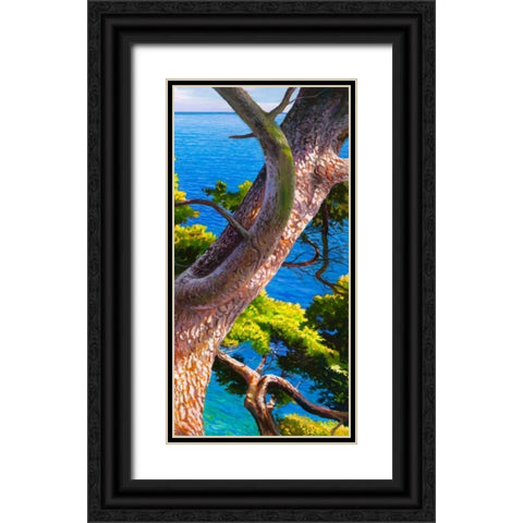 Lavandou III Black Ornate Wood Framed Art Print with Double Matting by Galasso, Adriano