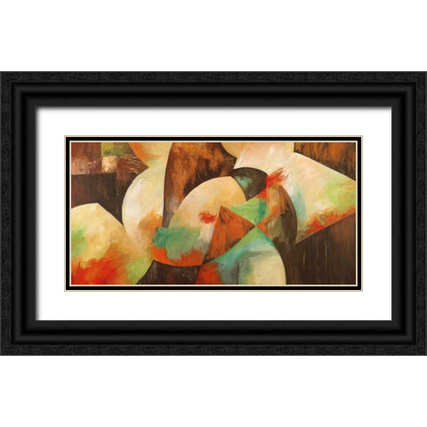 Be Bop Black Ornate Wood Framed Art Print with Double Matting by King, Amber